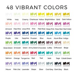 Acrylic Paint Markers 48 Colors, Acrylic Paint Pens with Brush Tip and Fine T…