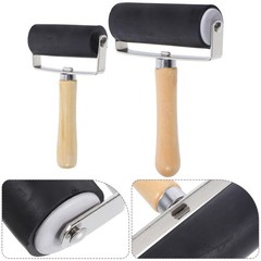 2 Pcs Ink Hand Roller Printmaking Rollers Floor for Vinyl Flooring