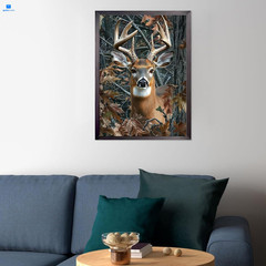CEOVR Deer Diamond Painting Kits, Forest 12×16 inches, WX9475-brown