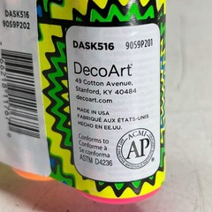 DECOART (6 PACK) Paint Black Light Neon 2 fl oz.