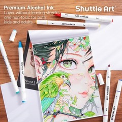 30 Colors Dual Tip Art Markers – Non-Toxic Permanent Pens for All Art Projects