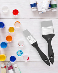 Paint Brush, Silicone Color Shaper Brush, 2 Pcs (1 Inch,2 Inch) Solid Flat Flexi