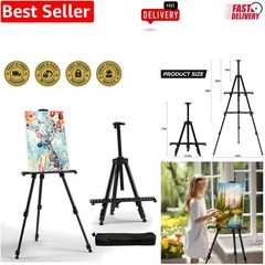 66 Inch Adjustable Folding Art Easel – Portable Heavy Duty Stand for Artists