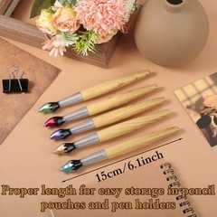 30 Paintbrush Pens – Retractable Bamboo Ballpoint Pens for Art Gifts & Party Fav