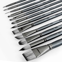 Artist Paint Brush Set of 12 Watercolor Acrylic Gouache Oil Tempera Art Brushes