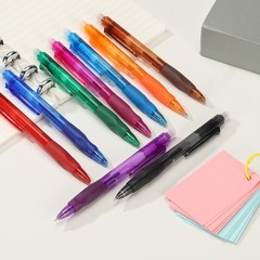 6Pcs Erasable Gel Pens, Retractable Fine Point 0.5mm Marking Pen, Black