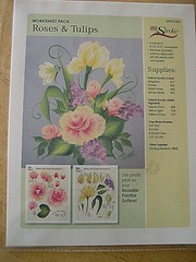 FolkArt One Stroke Painting Worksheet Pack Roses & Tulips WPRT-004