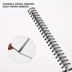 8.5X11Inches Hardbound Sketch Book, Spiral Bound Sketch Pad, 80-Sheets 90Gsm Inn