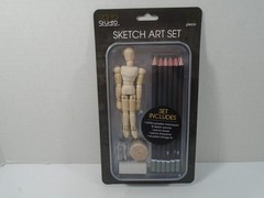 SOHO STUDIO–SKETCH ART SET W/ POSABLE MANNEQUIN (NEW)