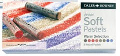 Daler Rowney Soft Chalk Pastel Set – 8 Warm Shades