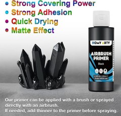 Iridescent Airbrush Paint – 30 Colors with 4.05 Fl Oz Thinner and 4.05 Fl Oz Pri