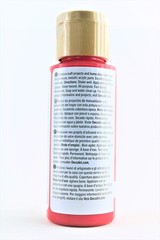 Festive Red Metallic Acrylic Craft Paint 2 oz for Fabric Frames Vases Figurines