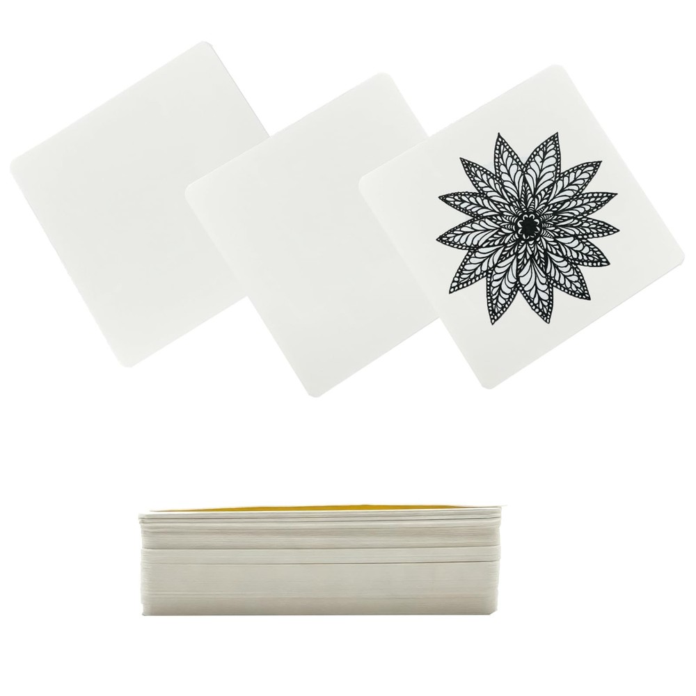60 PCS Square Drawing Supplies, 4.5 x 4.5 Inches Artist Trading Cards, Blank …