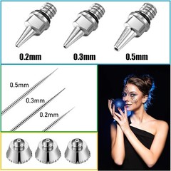 For Airbrushes Spray Gun Airbrush Nozzle Needle Replacement Parts 0.2/0.3/0.5mm