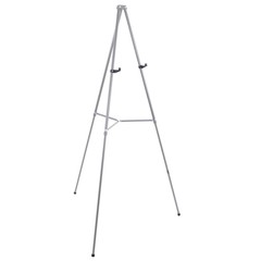 66″ Silver Aluminum Display Easel and Presentation Stand, Floor and Tabletop Use