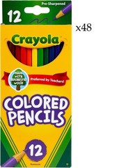 48 – 12 Count Packs of Crayola Colored Pencils Bulk School Supplies
