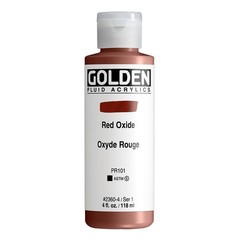 Fluid Acrylics, Red Oxide, 4 fl. oz. Bottle, Professional Acrylic Paint, Opaque