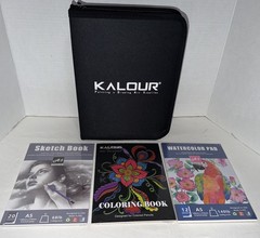 KALOUR 76pc Art Supply Set – Sketching & Drawing Kit with Tutorial Book, Sket…