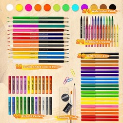 Art Supplies Kit for Kids Ages 5-12, 184-Pack Art Case Coloring Set, Drawing …