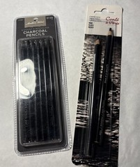 Conté à Paris 2 Count Pastel Pencils And 6 Count Charcoal Pencil Pack Of 6 Lot