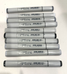 Copic Sketch Duel Markers X 10 black/Grey/White