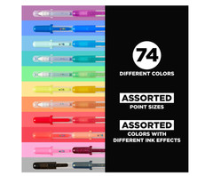 Sakura Gelly Roll Gel Pens 74 Pack Assorted Colors Gift Set with Case Drawing Jo
