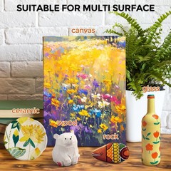 15 Colors Large Acrylic Paint Set (16.9 oz,500 ml), Bulk Acrylic Paint Non-To…