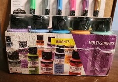 10 Acrylic Paint Set/ 20 Fabric Markers/ 6 Chalk Writers Crafting Lot