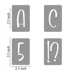 2.5 Inch Alphabet Letter Stencils for Painting – 42 Pack Letter and Number St…
