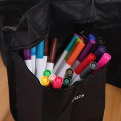 Pencil Bag Art Marker Pen Storage Bag Canvas Folding Square Pen Stationery Bag