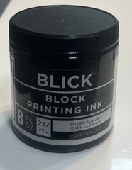 Blick Block Printing Ink Black 8 Oz Brand New