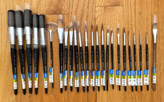 Lot Of 24 Princeton Aqua Elite Watercolor Brushes BRAND NEW