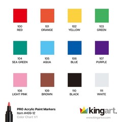 12 PCS Pro Acrylic Paint Markers Fine Point For Calligraphy Art Illustration