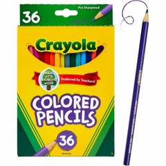 NEW CRAYOLA 36 COUNT COLORED PENCILS NONTOXIC PRE-SHARPENED