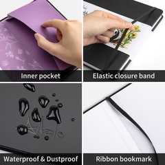 ALKALO Square Sketchbook for Drawing, 120 Pages Sketch Book, 122LB/180GSM Th…