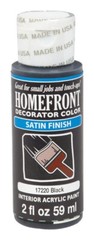 Homefront 17220N Satin Black Multi Surface Hobby Paint 2 oz. (Pack of 3)