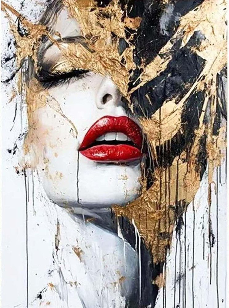 Paint by Numbers Kit for Adults Beginner,Abstract Female Easy Adult Paint by Num