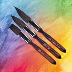 3pcs Squirrel Hair Brushes Set Small Tools Watercolor Painting Acrylic Oil ArtsA