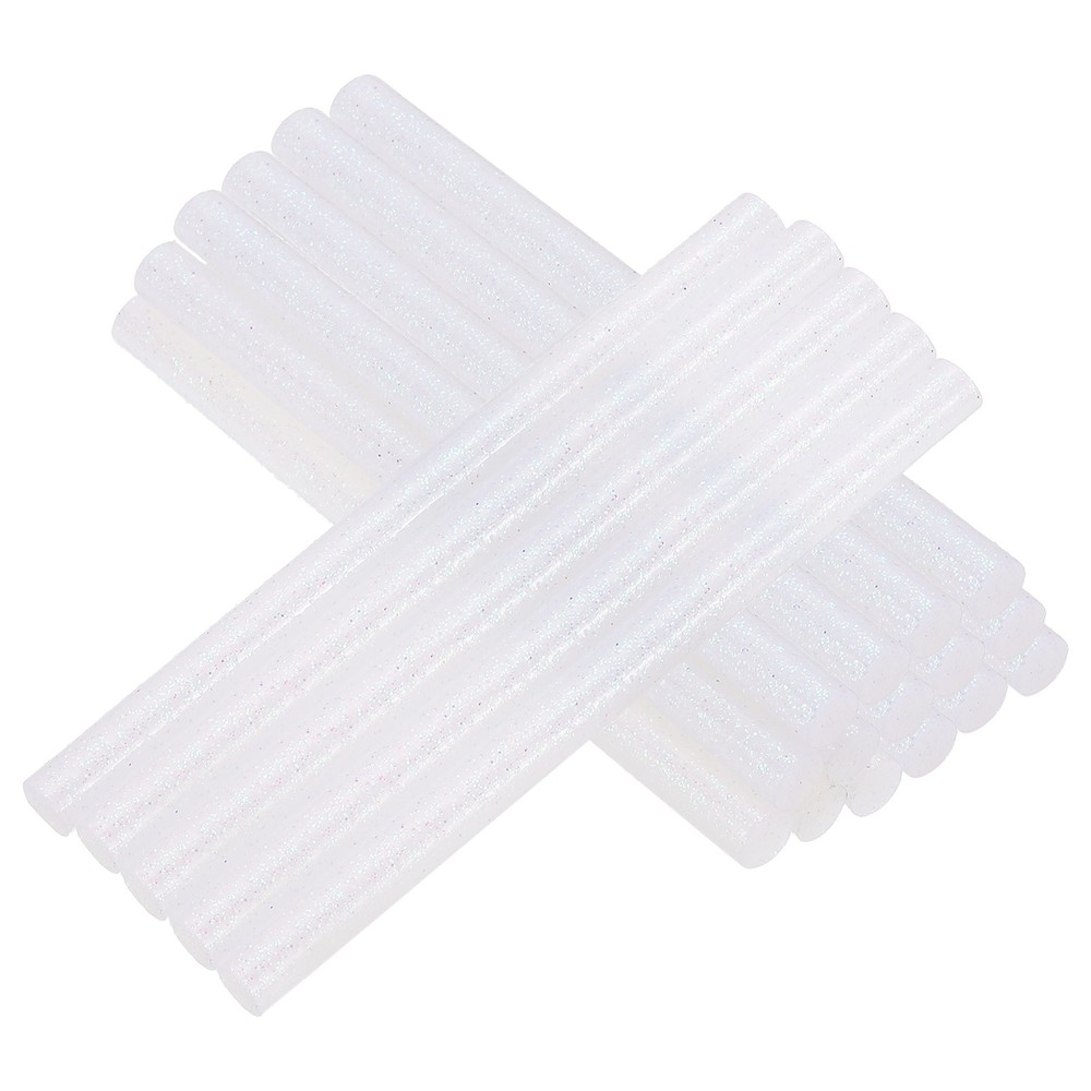 4×0.27 Inch Glitter Hot Glue Sticks, 38 Pcs Glue Gun Sticks, White and Colorful