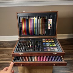 Art 101 Multicolor Oil Pastels Art Set with Wooden Storage Case