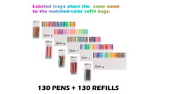 260 Colors Gel Pens Set Coloring Writing Drawing Pen Kid Adult Neon Art Markers