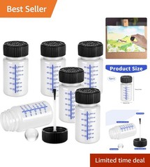 Durable 6-Piece 2Oz Paint Repair Bottles with Brushes for Precision Application