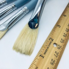 XDT#686 Fan Artist Paint Brush Art Brushes Hog Bristle Oil Acrylic Watercolor