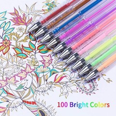 200 Count Gel Pens Set 100 Colors with Refills for Drawing Painting and Writing