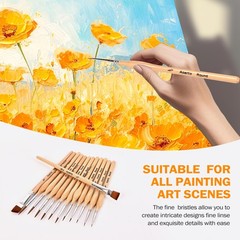 Miniature Brush Dry Brushes Model Paintbrush Set for Acrylic Oil Watercolor