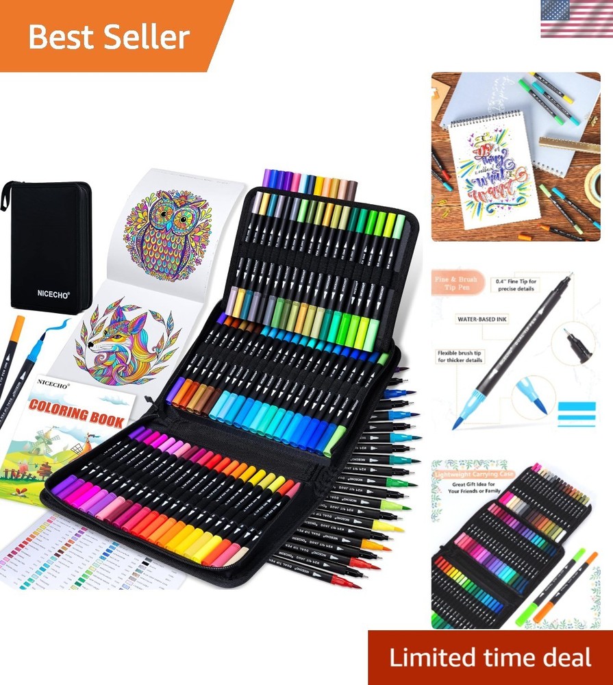 Professional Dual Tip Marker Set – 72 Vibrant Colors for Ultimate Artistry