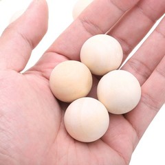 10 Pcs Wooden Round Balls 1″ (25mm) Mini Round Craft Balls for DIY Project