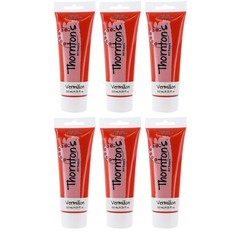 Thornton’s Art Supply Acrylic Paint Tube, 120ml (4.0oz), Pack of 6 – Vermilion