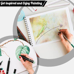 60 Sheets Marker Paper Pad, A4(8.3″X11.7″) Alcohol Marker Paper Sketch Pad, 120L