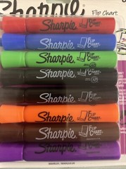 SHARPIE Flip Chart Markers, Bullet Tip, Assorted Colors, 8 Pack, Low-Odor,…